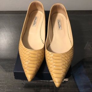 Oscar De La Renta Flats Sneak Leather Size 40.5